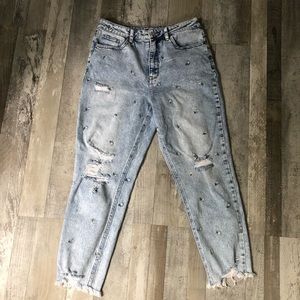 Material Girl Daisy Embroidered Jeans